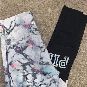 pink/victoria’s secret leggings